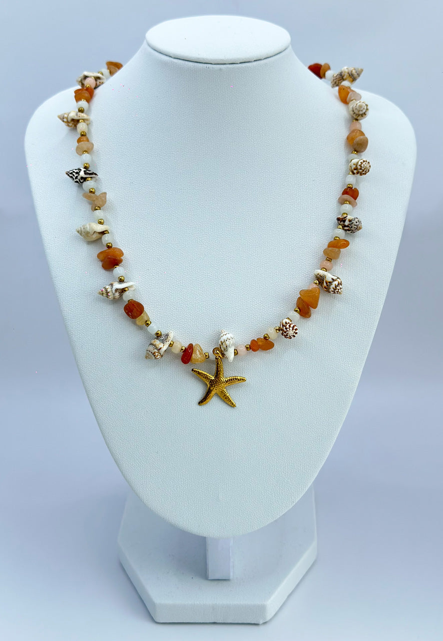 Necklace - Orange Wave