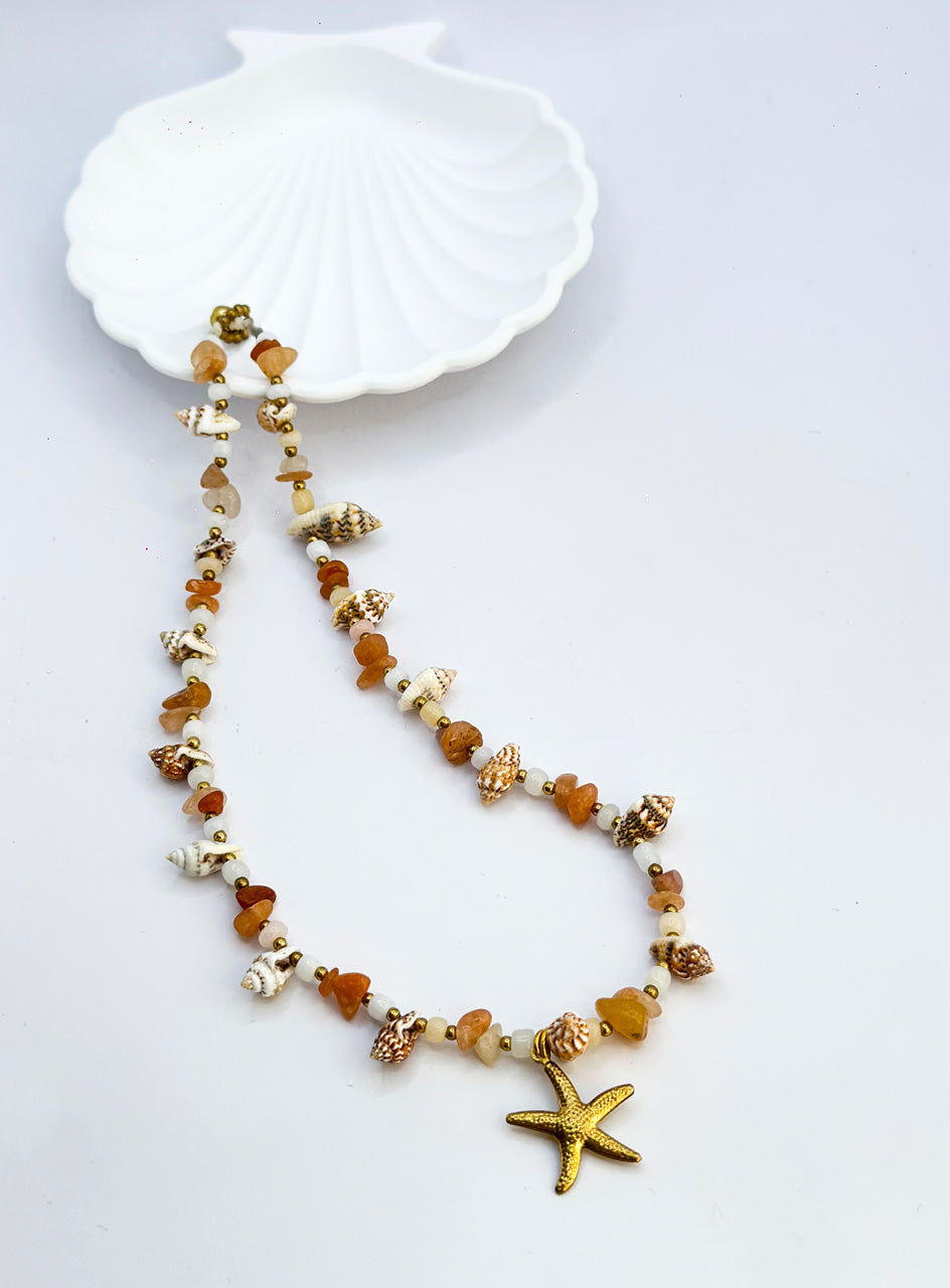 Necklace - Orange Wave