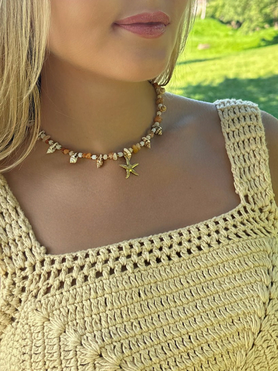 Necklace - Orange Wave
